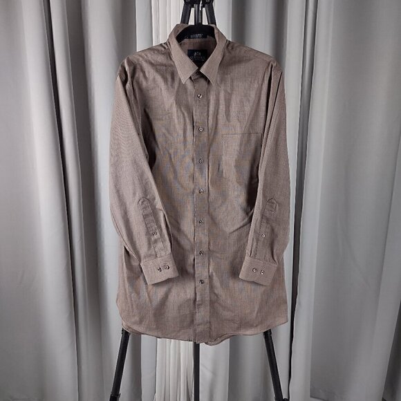 Stafford Other - Stafford Men's Cotton Blend Brown Button Down Shirt. Size 16.5 (32-33)